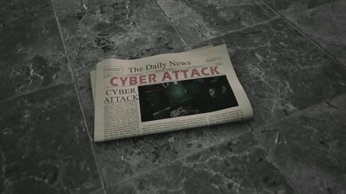 News Headline Cyber Attack Newspaper Pan Animation