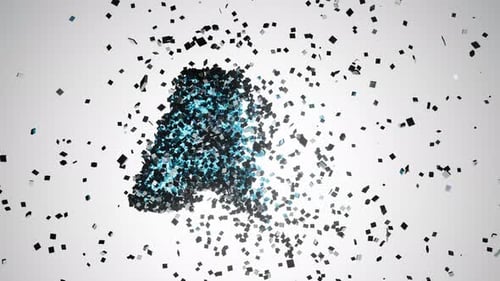 AI Particle Reveal with Futuristic Digital Effect