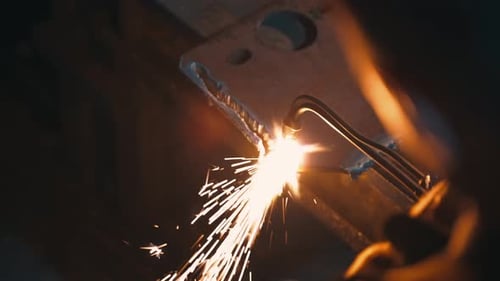 Manual Cutting of Steel Sheet By Oxyfuel Welding