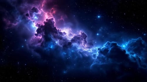 Beautiful Nebula In Space 4k Background