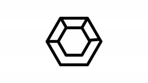 hexagon line icon animation