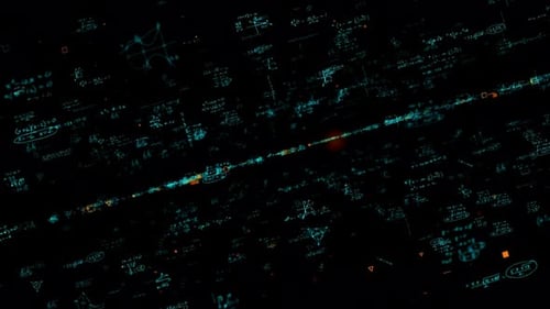Abstract Digital Mathematical Equations Background Animation