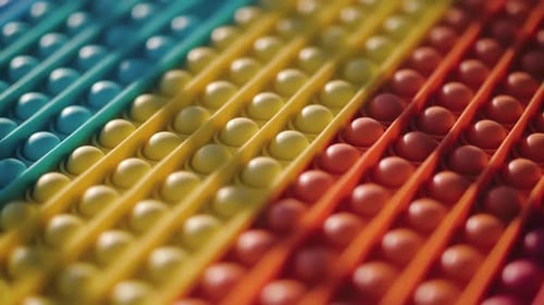 Silicone Multicolored Children's Antistress Toy Close Up View