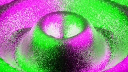 Hintergrund-Loop-Animation mit vollen magischen Wellen in Rosa und Limettengrün in 1080HD