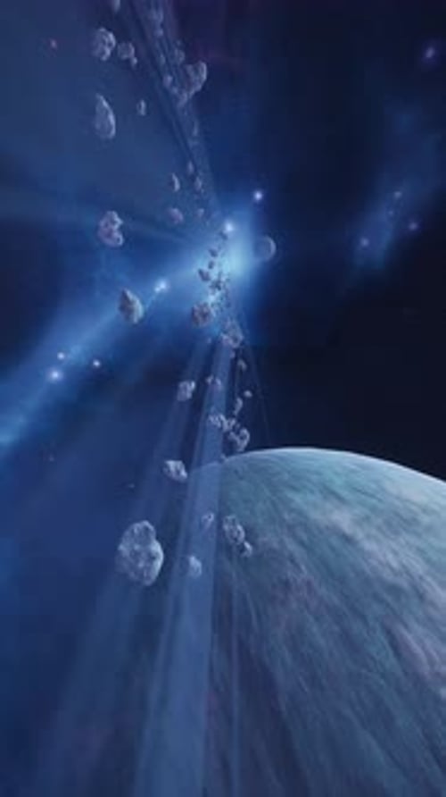 Vertical a Large Cluster of Asteroids Near an Unknown Planet
