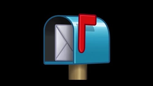 Animated Mailbox Icon Revealing New Message Notification