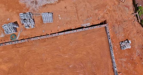 Before Laying Concrete Block Walls It is Necessary to Prepare Trenches for Pouring Concrete Before