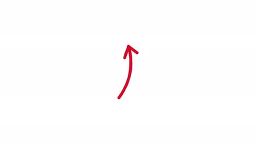 Upward Arrow Simple Doodle Animation