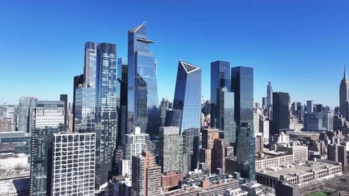 New York Skyline At Manhattan In New York United States.