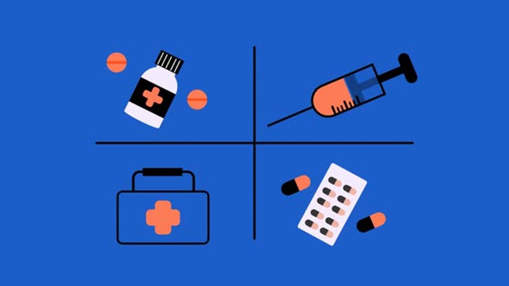 Animated Medical Icons Collection in Flat Design Style, Miscellaneous ...