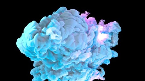 Abstract Colorful Fluid Smoke Burst Explosion