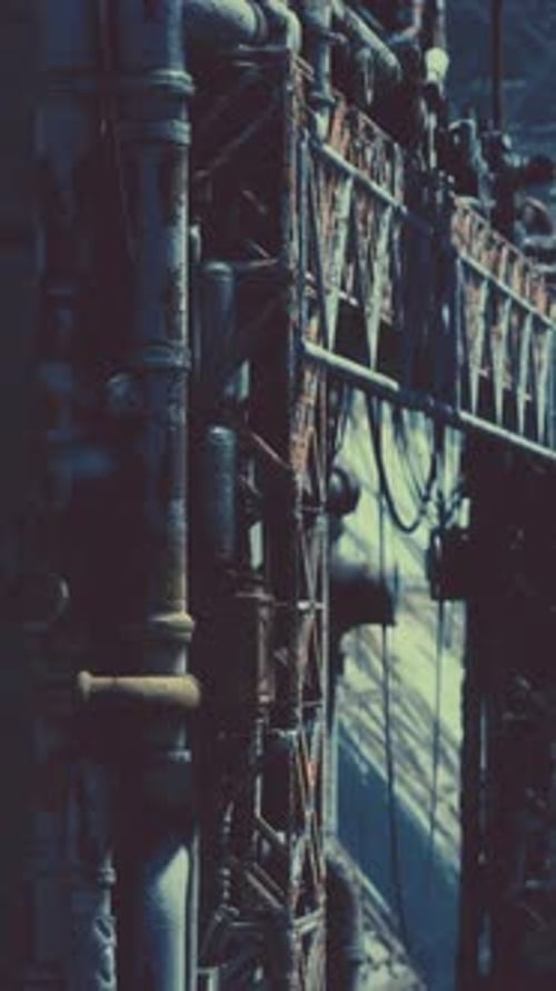 Pipes in Retro Factory or Plant Zone