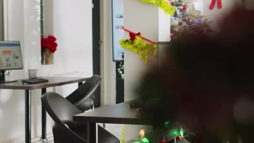 Empty Christmas Festive Office