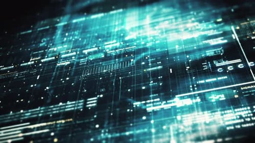 Contexte HUD de simulation de données matricielles futuriste 17