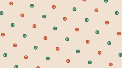Animated Geometric pattern or background. Abstract moving shapes background, vintage retro colors