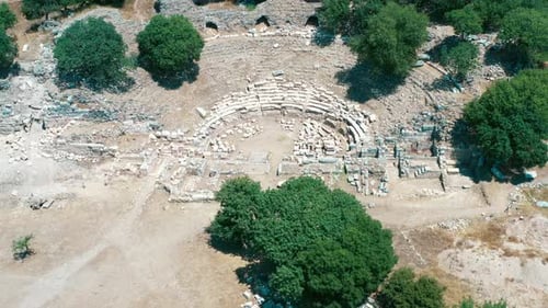 Ancienne ville de Teos - Images de la vieille ville de Teos prises par Drone en 4K