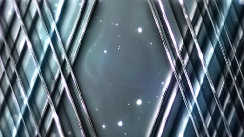 Modern Metallic Diamond Frame Reveal with Shimmering Light Particles