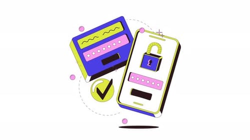 Two-factor authentication process onboarding ui animation