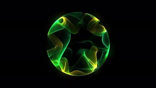 Esfera de energía verde. animación de fondo. Esfera de energía abstracta con rayos de energía verdes
en la oscuridad