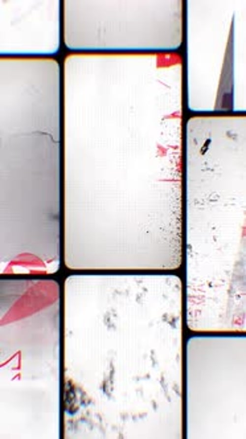 Negative Portrait Black & Red Dirt & Grunge Film Strips Loop