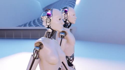 Fantastic Cgi World in New Life Mens with Thinking Ai