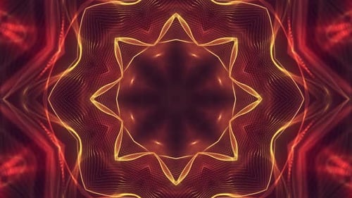 Glowing Golden Mandala Background