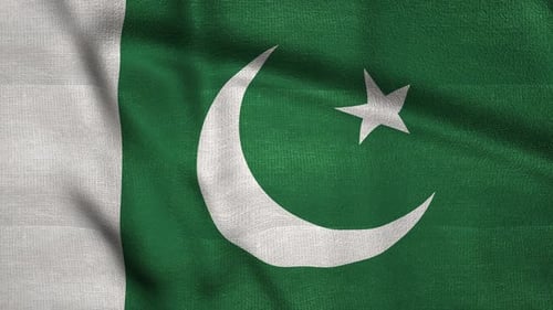 Realistic Waving Flag of Pakistan