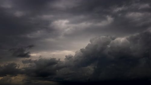 Lightning Strike In Stormy Sky Uhd