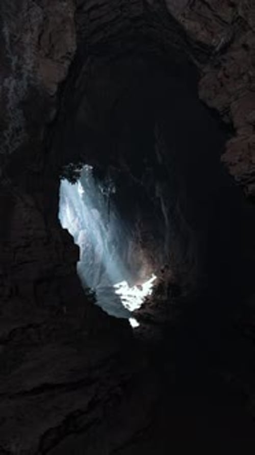 A Mesmerizing Underground Cave Filled with Glistening Rocks