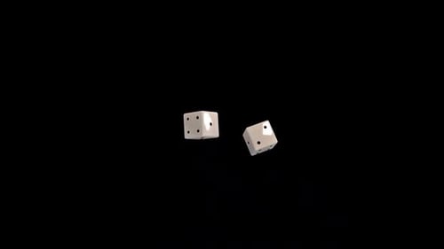 Realistic Dice Rolling with Black Background