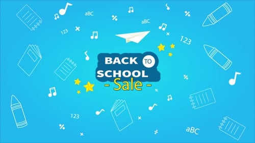 Back to School Text with School Elements 4K