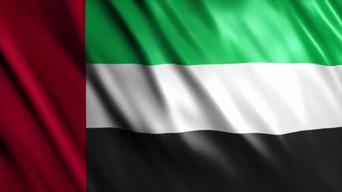 United Arab Emirates Flag Seamless Loop Background Animation