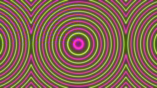 Pink And Green Glowing Curly Pattern Background Vj Loop In 4K