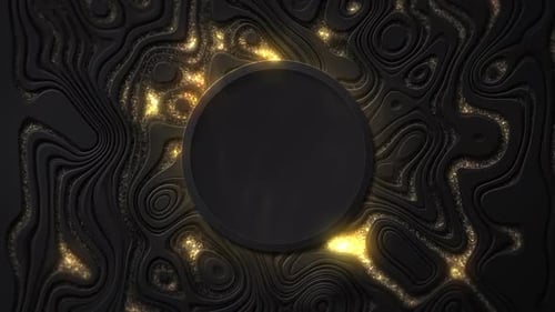 Luxury Liquid Gold Circle Background