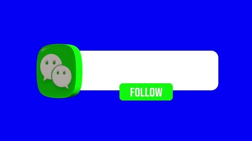 WeChat Social Media Follow Lower Third Animation
