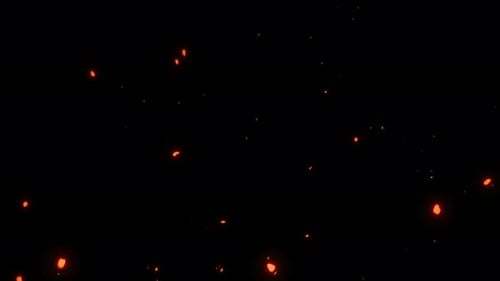 Rising Glowing Sparks Particle Loop Overlay
