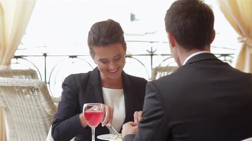 Business Lunch with a Woman and a Man