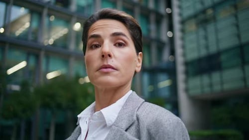 Confident Businesswoman Portrait at Modern Office