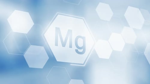 Symbol for the Chemical Element and Mineral Magnesium Mg Clean Abstract Commercial Background