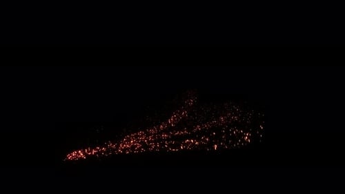 Dynamic Fiery Particle Streak Reveal Transition