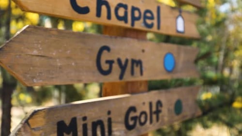 Close Up Of Wooden Arrow Signs In Countryside. zoom-in