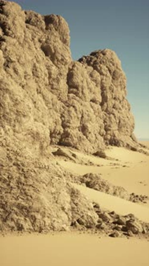 Grand Rock Formation in Desert
