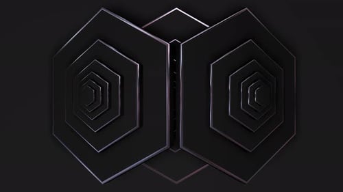 Fondo suave hexagonal negro 4k 8