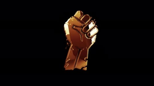 Fluid Gold Justice Power Fist Symbol Rotation