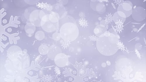 White Winter Snowflake Background Loop V2