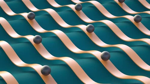 A Loopable 3d Render Animation of Balls Sliding