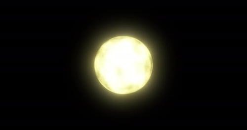 Pulsating Yellow Glowing Orb Light Effect Loop