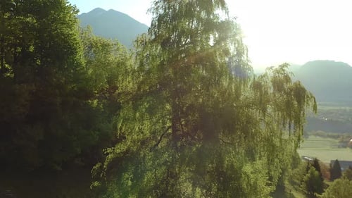 Aerial view of an amazing landscape in the morning.