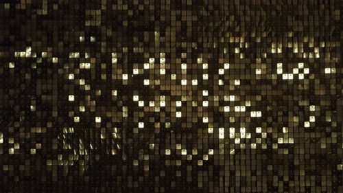 Abstract Golden Disco Background Moving Light Reflections and Glare Music Party and Dance Concept