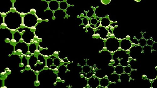 Modern Scientific Molecular Structures Animated Background